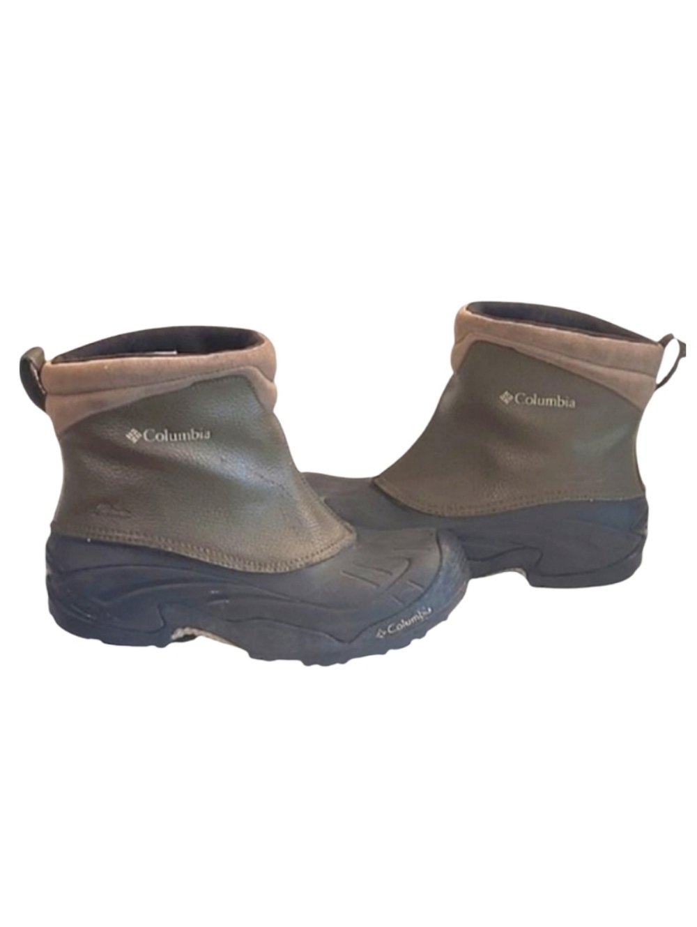 Columbia Bugaslip Waterproof Slip On Leather Traction Insulation Rain Snow Boot